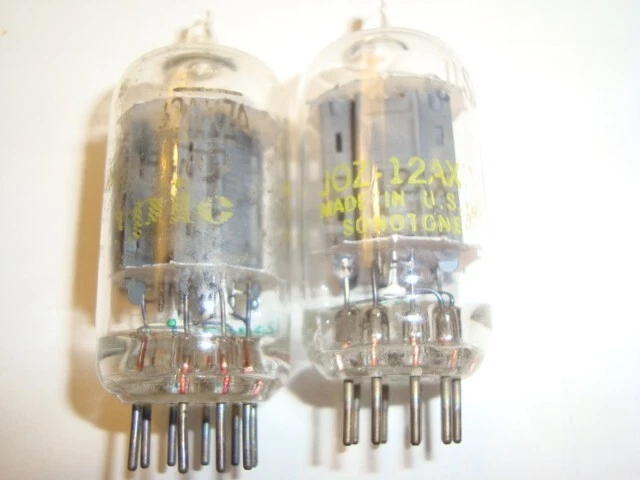 Pair of Extremely Rare Clear Top 12AX7 12AX7 Tubes RCA