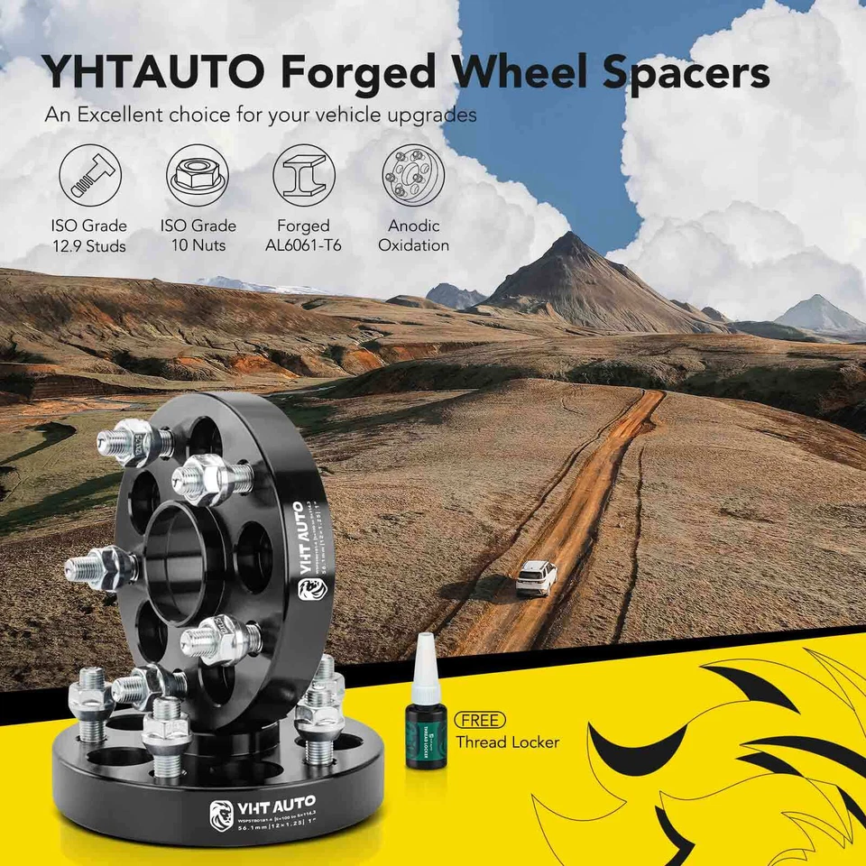 4 adaptadores de rueda 5x100 a 5x114,3 M12x1,25 56,1 1" para Subaru Legacy Impreza Foto 2 de 4