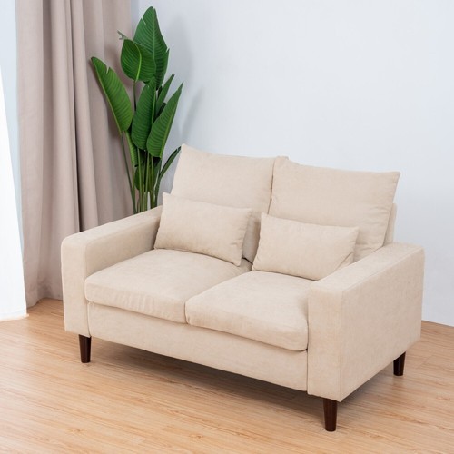 Panana Linen Fabric Sofa 1, 2 or 3 Seater Modern Couch Suite Set,Wood Legs - Picture 113 of 190