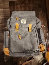 Parker Baby Diaper Backpack Large Insulated Pockets Gray CLEAN