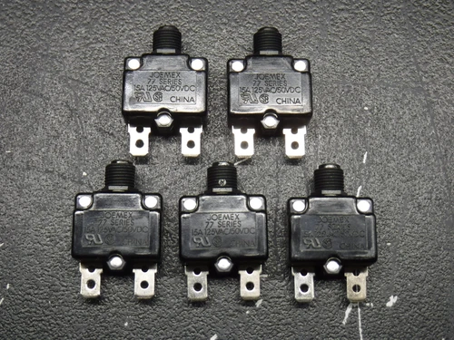Joemex 77 Series 15A 125VAC/50VDC Reset Breaker ** Lot of 5 **
