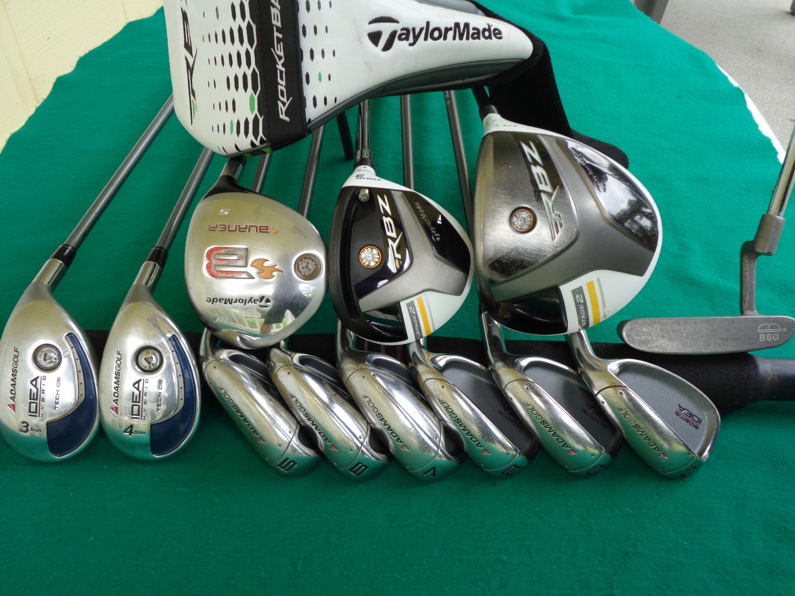 Taylormade Adams Irons Driver Woods Hybrids Putter Complete Golf Club Set R.H.**