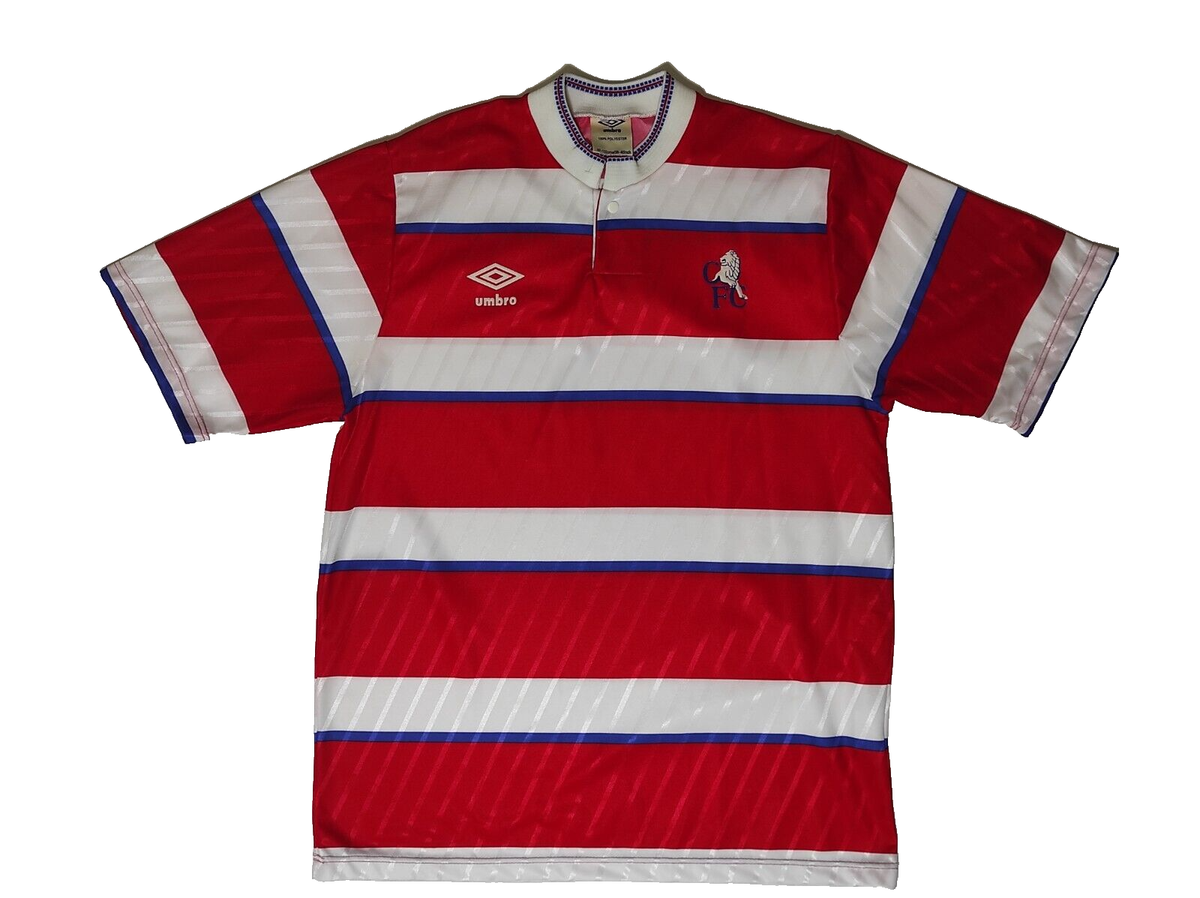 チェルシー　CHELSEA FC FOOTBALL TEE\" UMBRO 90s CHELSEA 1990 1991 HOME FOOTBAL SHIRT SOCCER JERSEY UMBRO sz
