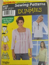 Simplicity Pattern 5553 Misses' Pullover Tunic Tops Sizes 6 8 10 12