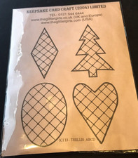 Trellis shape tree heart diamond oval Glitter Girls Keepsake Card rubber stamps