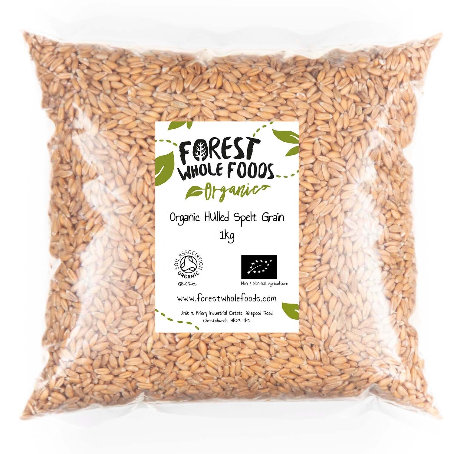 Organic Hulled Spelt Grain 1kg - Forest Whole Foods