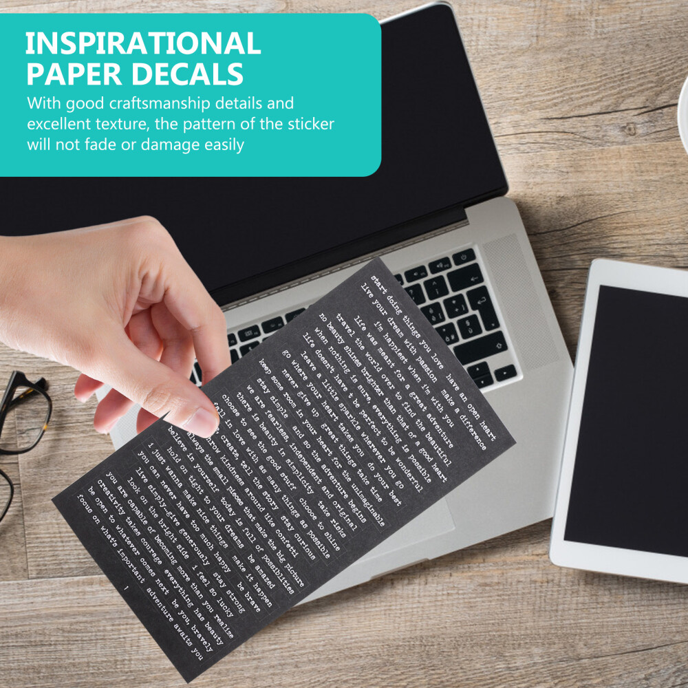 2 Bags Inspirational Stickers Calendar Decorations Scrapbook Student