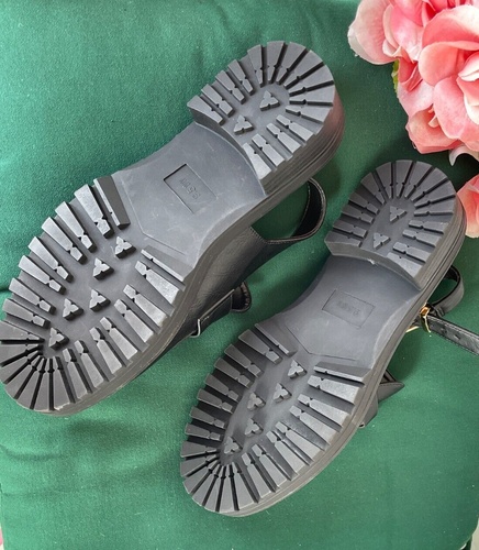 Torrid Slingback Lug Loafer Women's Size 9.5 WW Black Buckle Y2K NWT - Picture 7 of 14