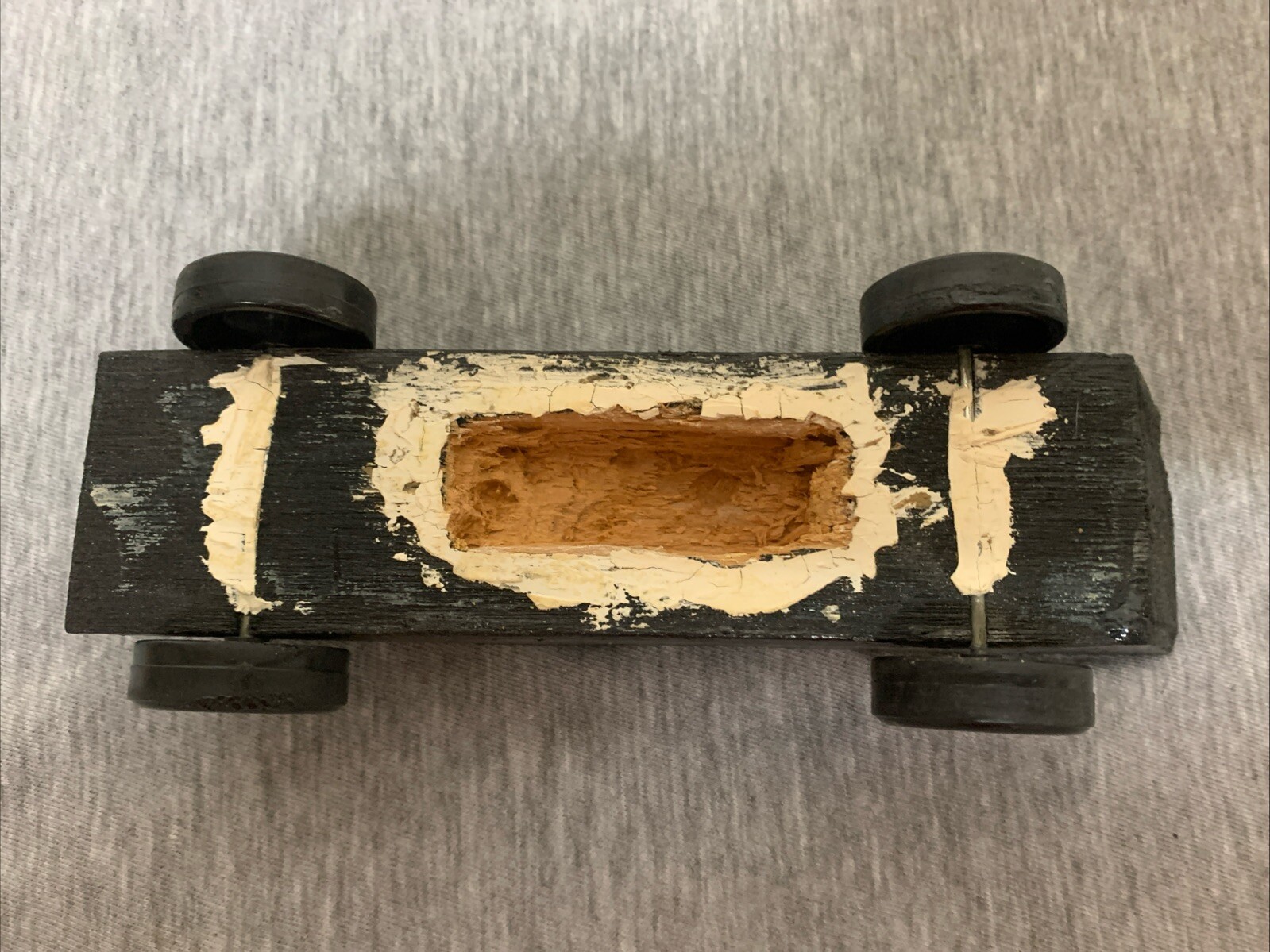 Vintage BSA Cub Scouts Pinewood Derby Race Car 1970s Folk Art Hand Made