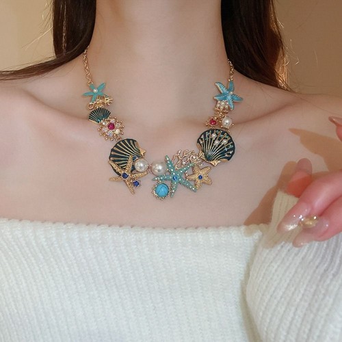 Sweet Marine Style Nekclace Earrings Exquisite Beach Jewelry Vacation