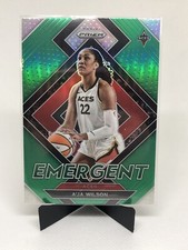 2022 Panini Prizm WNBA #9 A'ja Wilson Emergent Prizms Green