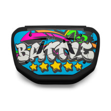 Battle Sports "Graffiti 23 " Chrome Football Back Plate - Adult