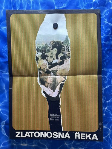 1978 ORIGINAL POLISH U.S.S.R. POSTER Zlatonosná řeka - Gold Bearing River