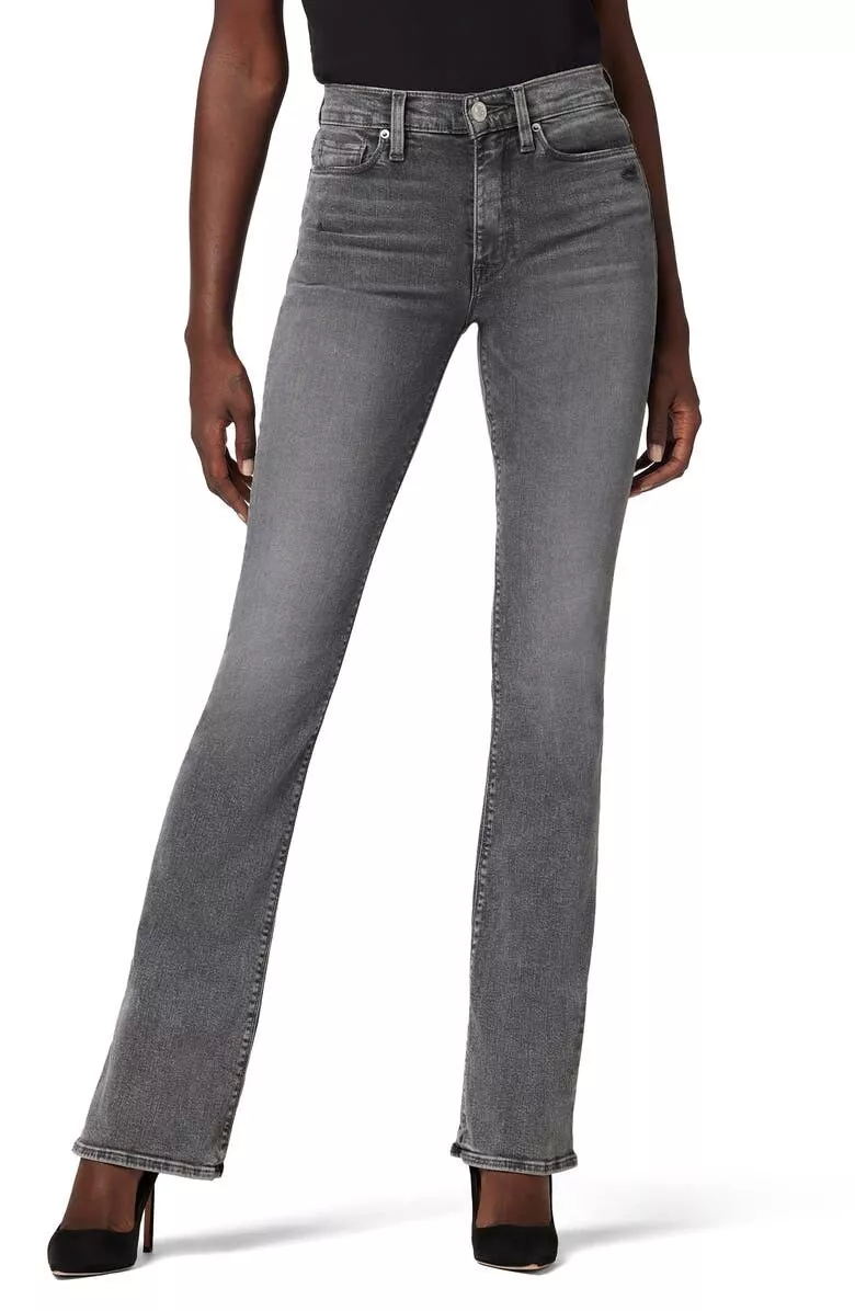 Hudson Jeans Women s Barbara High Rise Bootcut Jeans Stretch Gray