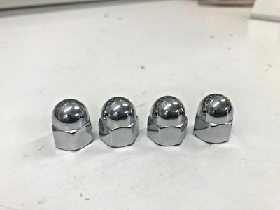 4 YAMAHA XS650 CHROME  ACORN EXHAUST NUTS cafe chopper bobber xs 650 10mm