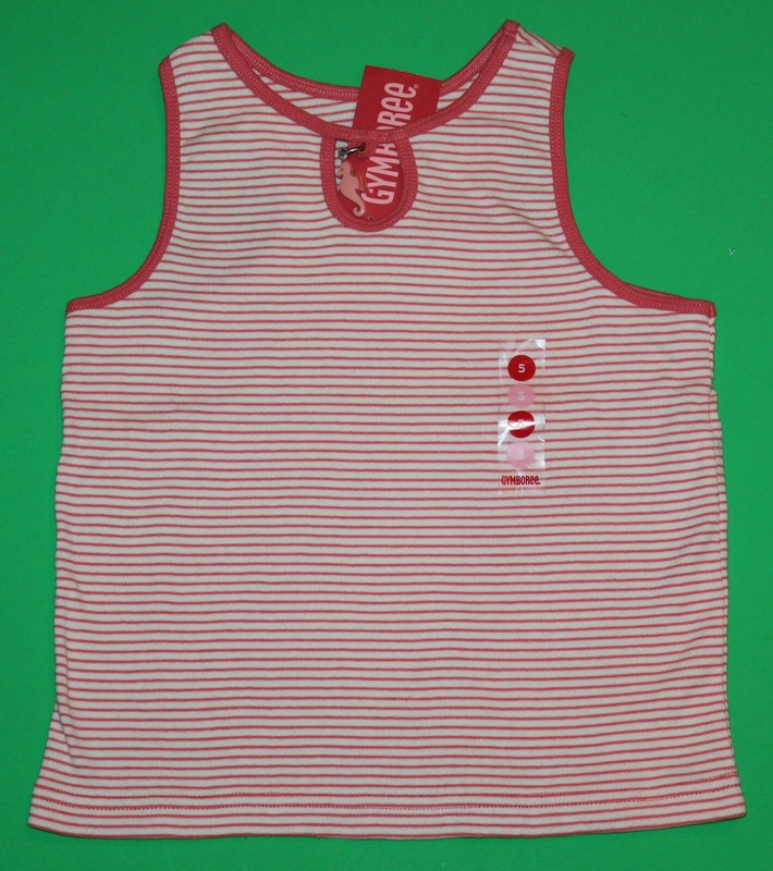 6 NWT Gymboree CORAL REEF Salmon Pink Striped TANK TOP Shirt Girls LAST ONE
