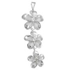 Anello Hawaiano Plumeria A 3 Fiori Con Centro In Cristallo CZ, Anello - Foto 7