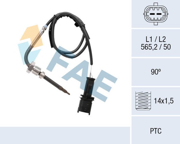 FAE 68074 Sensor, Abgastemperatur For CitroËN Fiat Peugeot-image