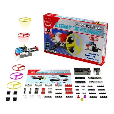 E-Blox Power Blox Light 'N Flight 5-in-1 STEM.org Building Bricks Set PB0262 NEW