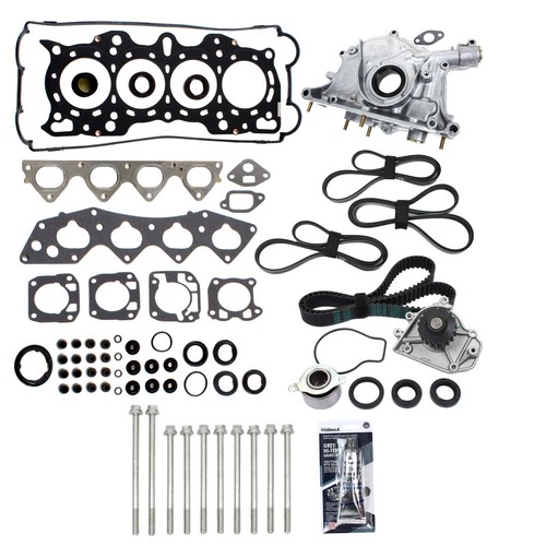 Head Gasket Bolts Timing Set & Oil / Water Pump Fits 9095 Acura