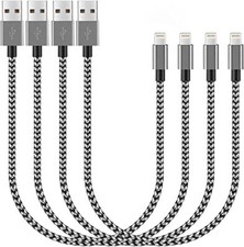 Mini 12inch 1FT Short I Phone Charger Cables Fast Charging Cords 12In 4Pack
