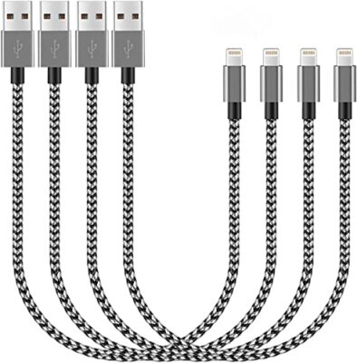 Mini 12inch 1FT Short I Phone Charger Cables Fast Charging Cords 12In 4Pack