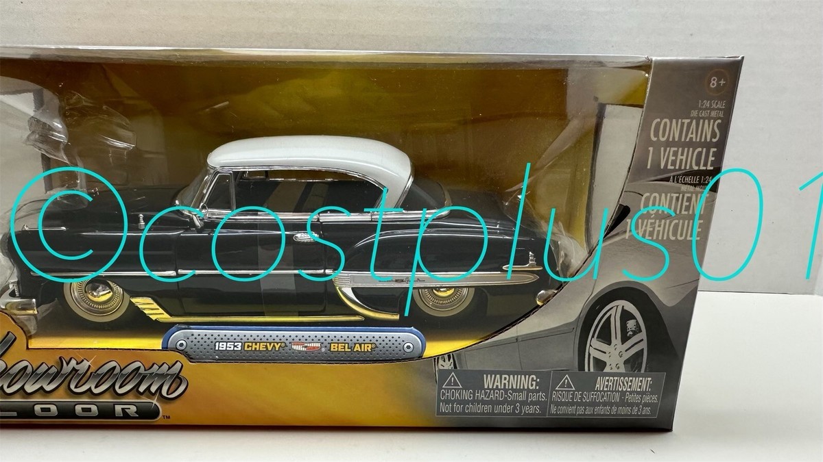Jada toys シボレー ベルエア 1/24 1953 BEL AIR JADA SHOWROOM FLOOR 1953 CHEVY BEL AIR 1:24 BLACK WITH WHITE