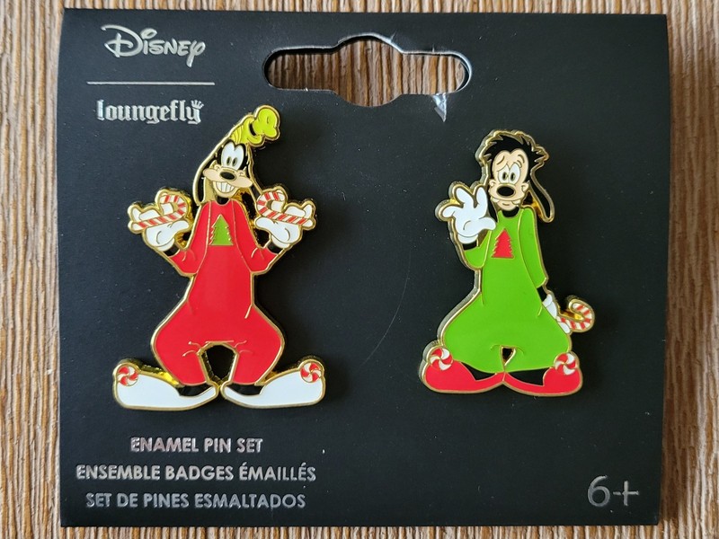 Loungefly Disney Goofy Movie Goofy & Max Holiday Pajamas Enamel Pin Set of 2