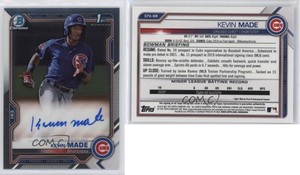2021 Bowman Chrome Prospect Auto Kevin Made #CPA-KM Auto
