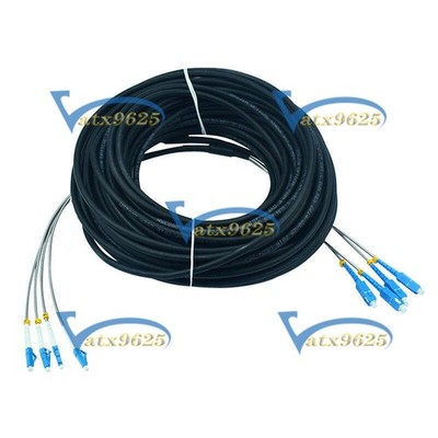 10M Field Outdoor Cable LC-SC UPC 4 Strand 9/125 SingleMode Fiber Patch Cord