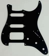 Guitar Pickguard For Fender 11 Screws Stratocaster Start HSS 1 Ply Black