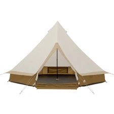 Ozark Trail 15' x 15' 8-Person Glamping Tent with Lights - Lightweight & Spaciou