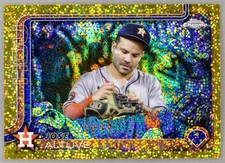 2025 Topps Chrome Jose Altuve #77 Image Variation SP Gold Speckle Refractor /50