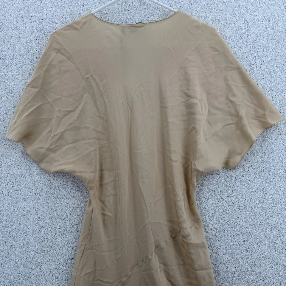 Vestido Theory Project Mujer Mediano Champagne Moderno Ggt Seda Cuello en V Maxi WD203 Foto 4 de 4