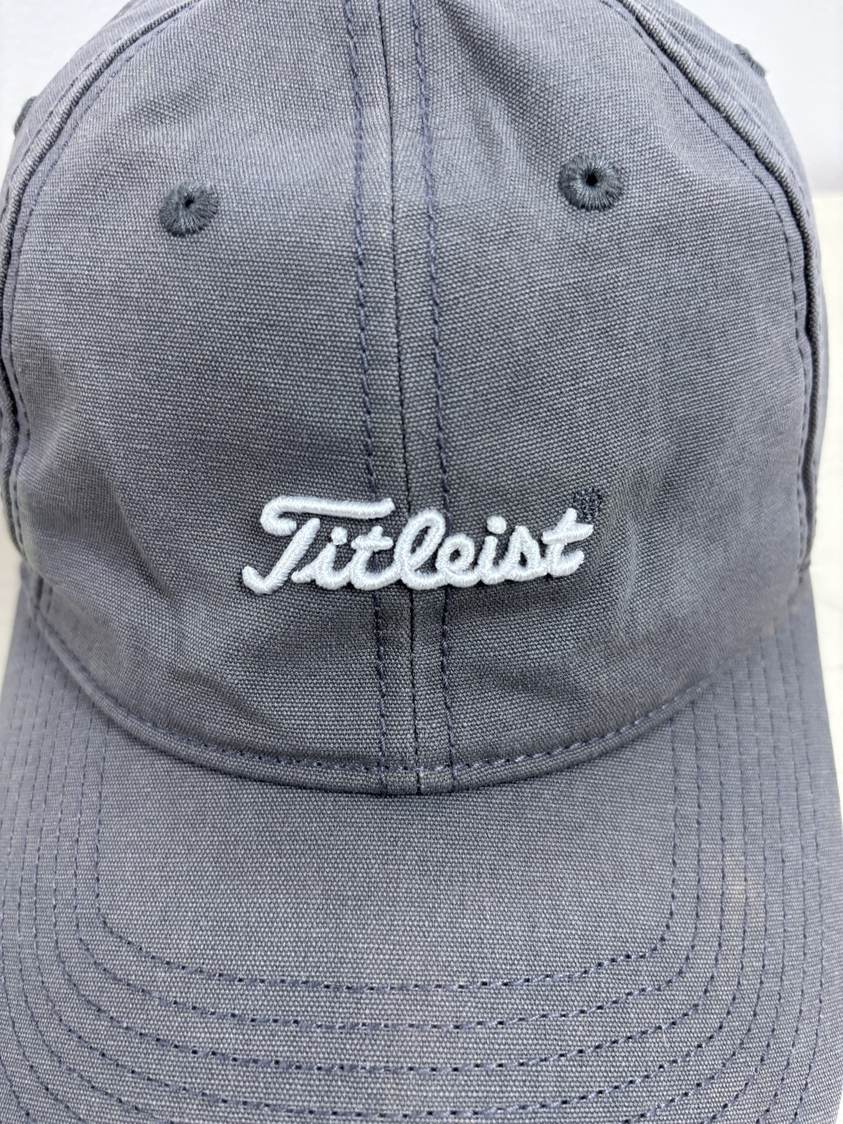 Titleist Hat Strap back Cap Gray Adjustable Cotto… - image 3