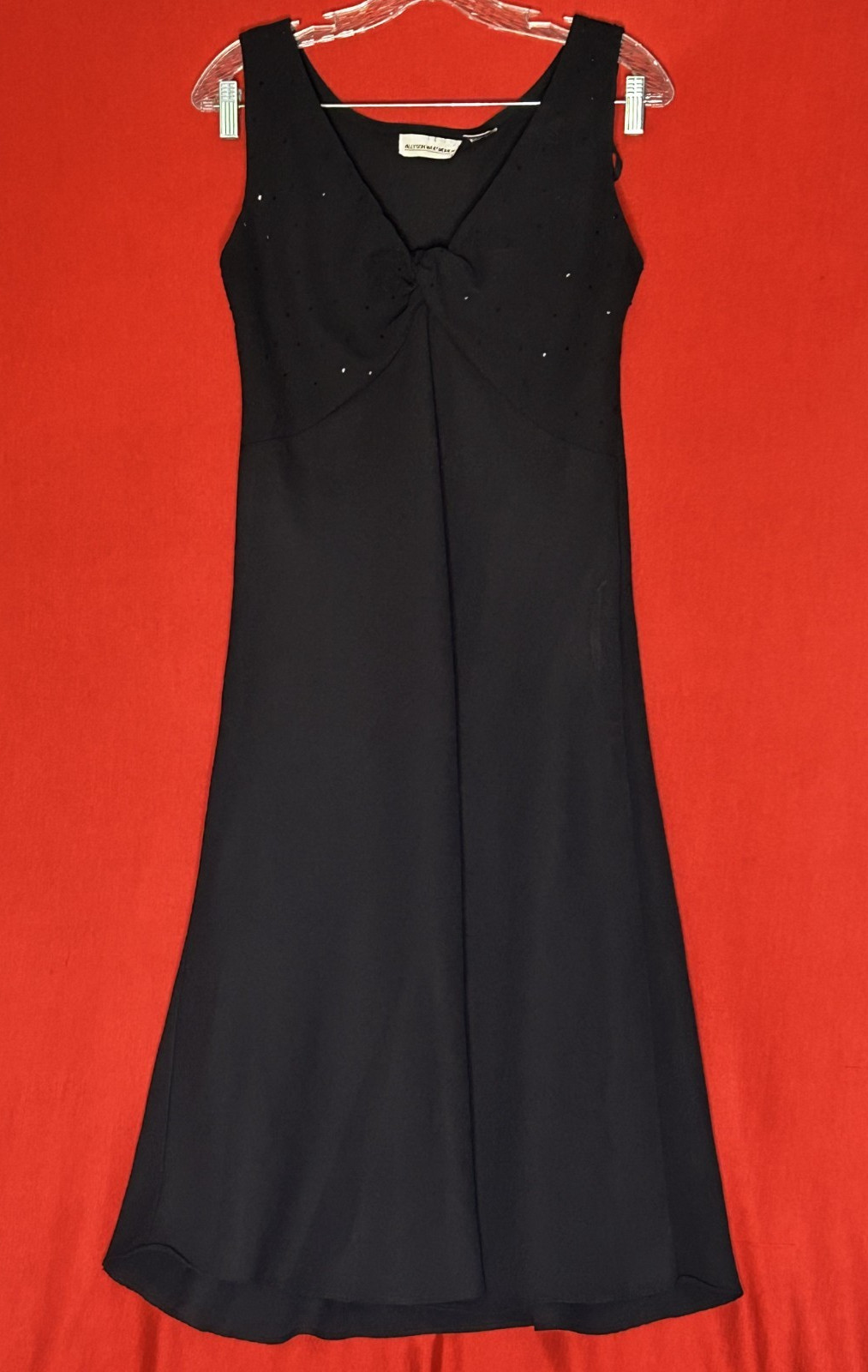 Vintage Allyson Whitmore Cocktail Dress Black Beaded Size 12