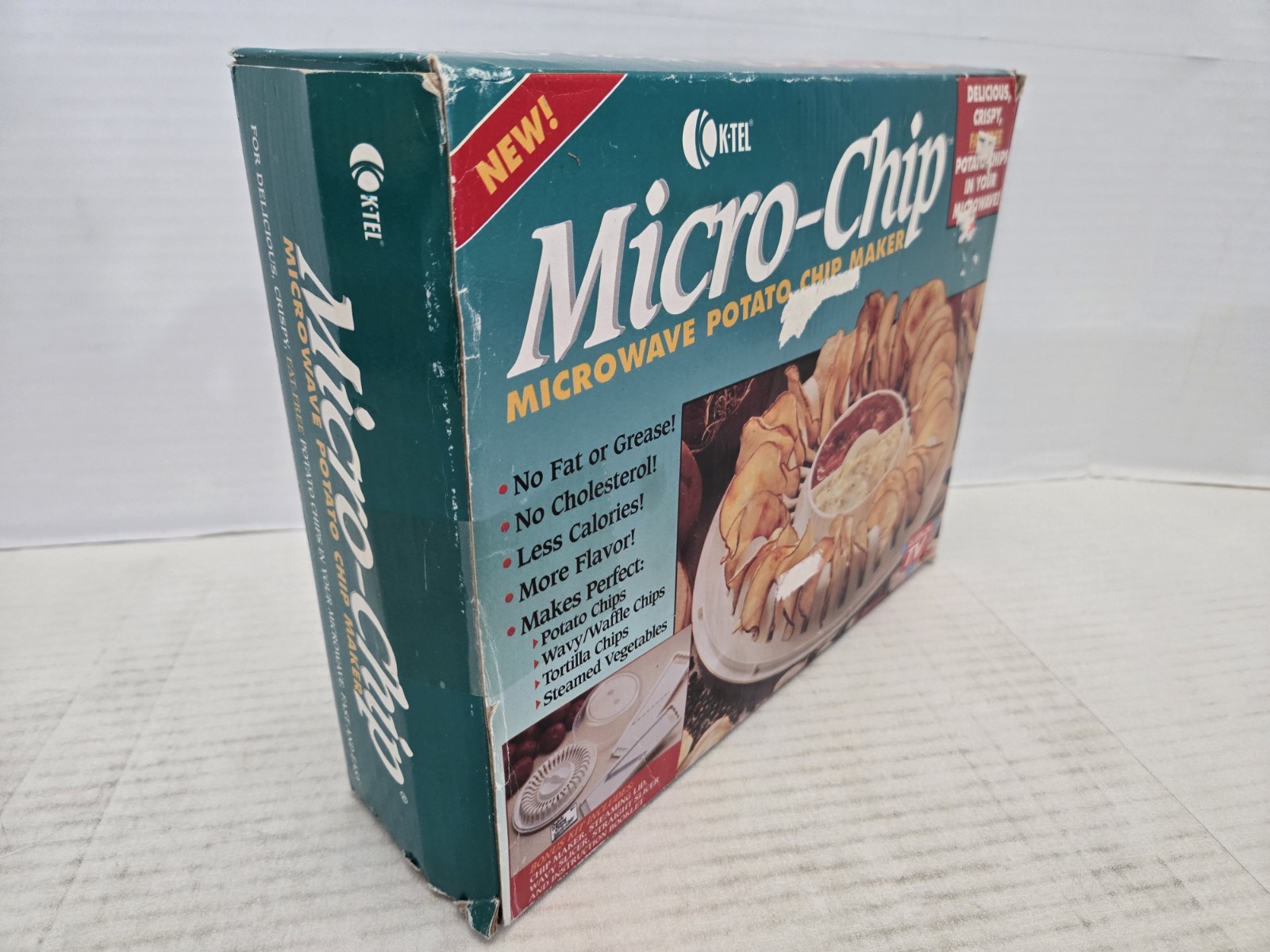 K-TEL Micro-Chip Microwave Potato Chip Maker As Seen On TV 1995 FREE SHIPPING