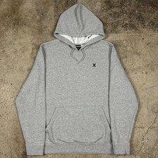 Vintage Hurley Embroidered Hoodie Pull Over Surf Skate Y2K Gray Size Large
