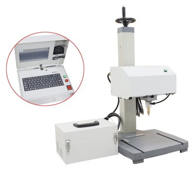 110V 7'' Pneumatic Dot Peen Marking Machine for Metal Engraving, Range 6.7x4.3IN