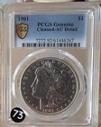 1901-P Morgan Silver Dollar PCGS-Graded/Gold Shield AU Detail Historic Free Ship