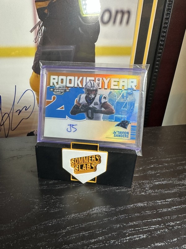 2024 Contenders Optic Ja’Tavion Sanders RC Auto Rookie Of The Year Orange #/50