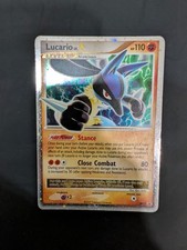 Pokemon Lucario LV.X DP12  Black Star Promo Holo Ultra Rare Holo Bleed