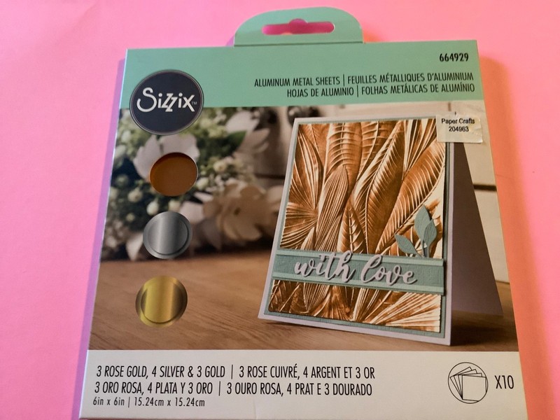 Sizzix Aluminum Metal Sheets Gold Rose Gold Silver - 664929