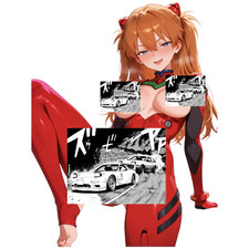 ASUKA LANGLEY EVANGELION 6" STICKER DECAL JAPANESE MOTORSPORT CAR WAIFU ANIME