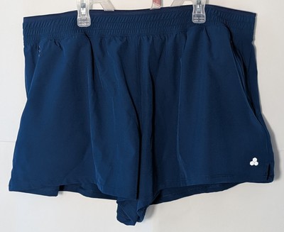 TEK GEAR Women's Workout Gear Athletic Short Zipper Pockets, Size XXL, Blue, New