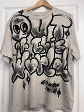 Bershka Medium Biege T-shirt With Graphic Design In Medium