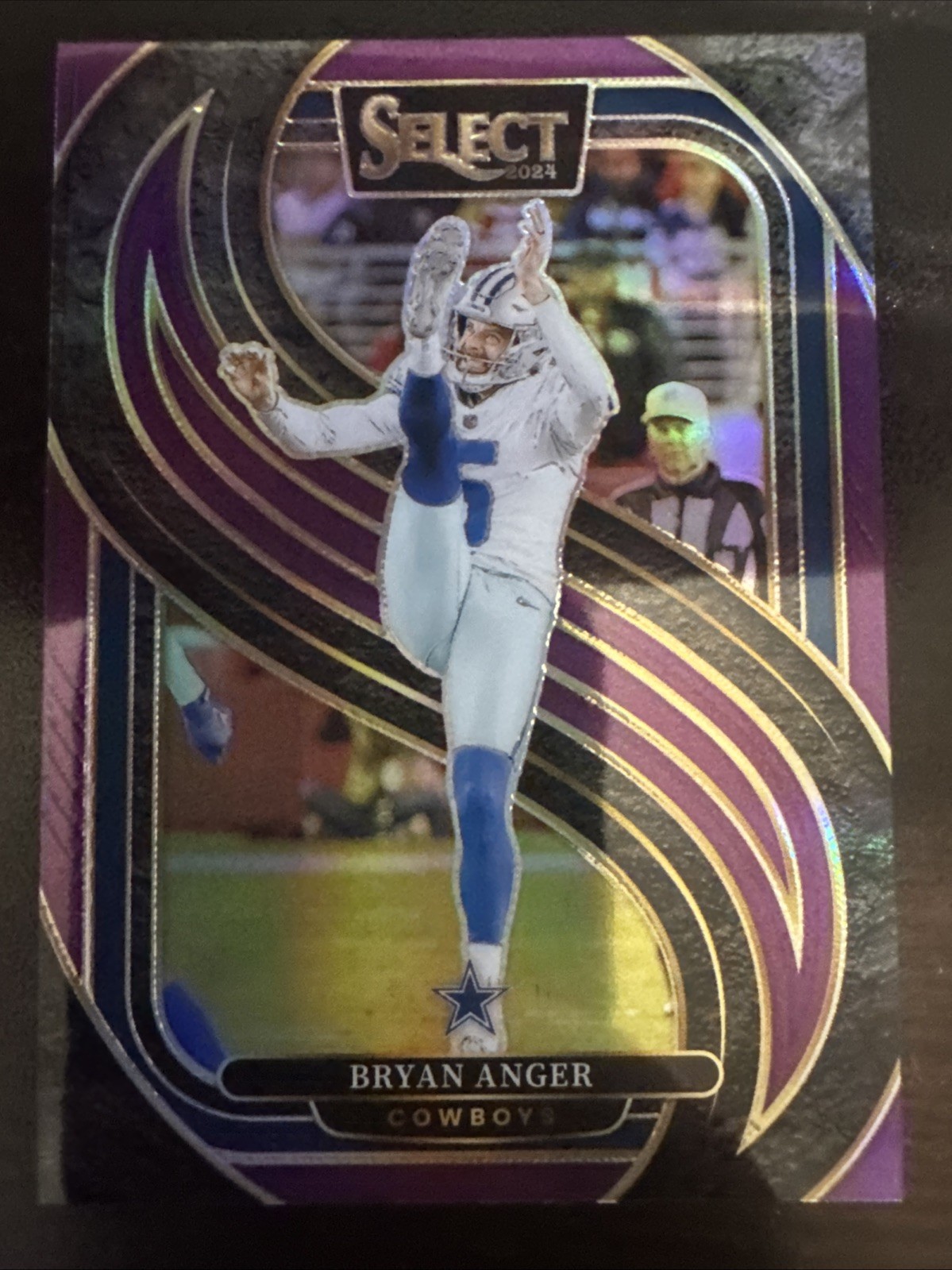 2024 Select #141 Bryan Anger Premier Purple Prizm /75 Cowboys