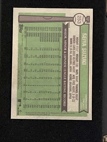 2025 Heritage #253 Seiya Suzuki, Chicago Cubs - Chrome Refractor Parallel - Bild 2 von 2