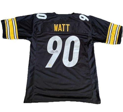 T.J. Watt Pittsburgh Steelers Autographed Football Jersey, XL