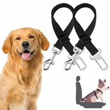 Adjustable Dog Car Seat Belt Harness Reflective Nylon Bungee Pet Travel Tether